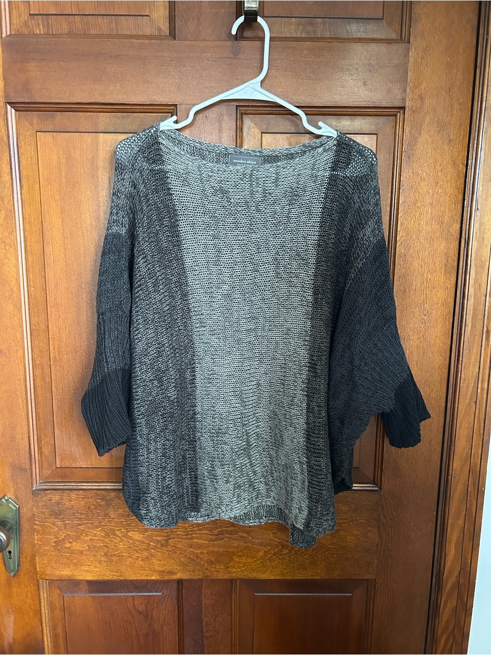 •Wooden Ships• gray knit poncho
